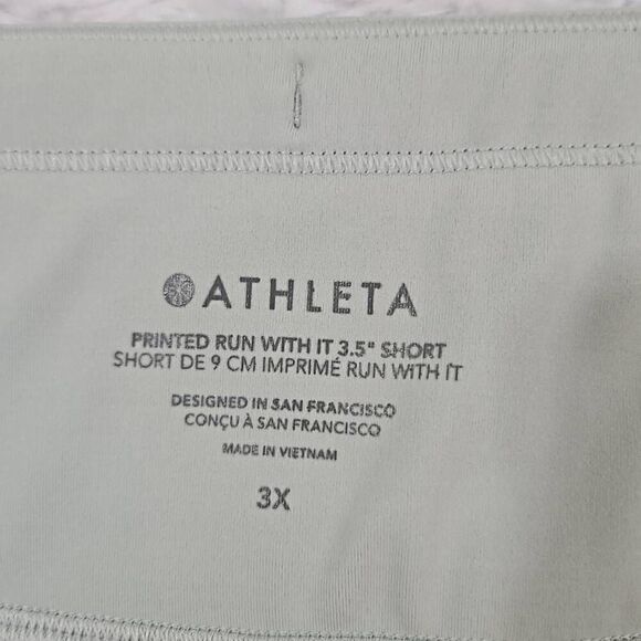 Athleta printed run with it short Workout Beach Run Gym Activewear Womens 3X - Picture 2 of 9